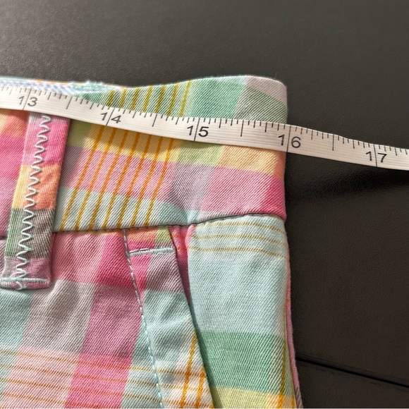 Crown & Ivy Shorts "Caroline" Women's Lot Of 2 Pink Blue White Plaid Size 8 - Picture 6 of 8